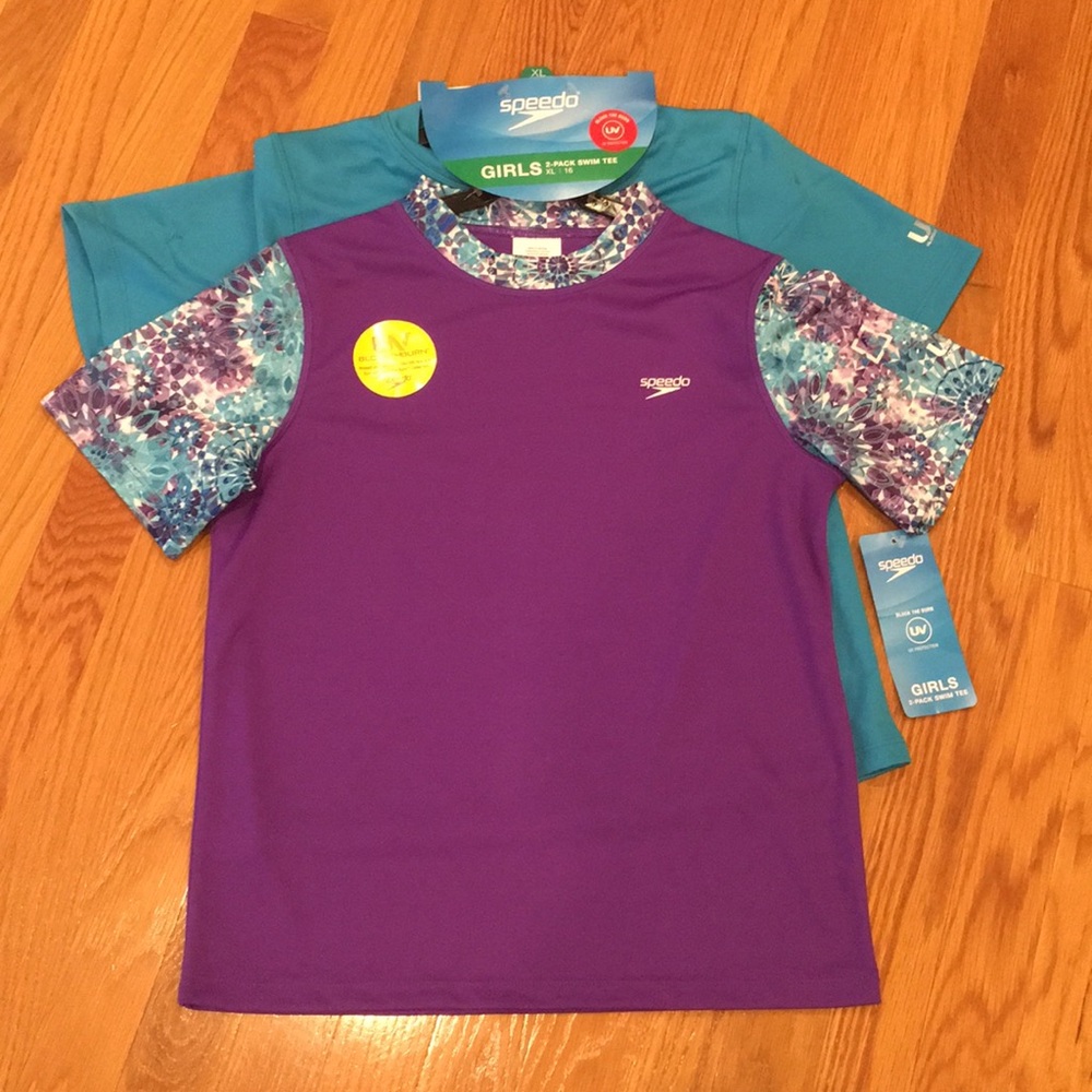 Speedo girls 2-pack swim tee